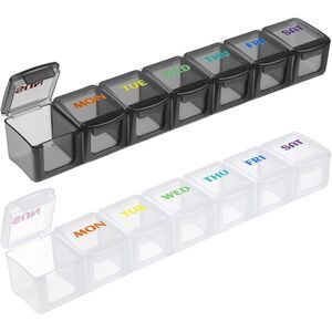 2pc Weekly Pill Organizer Travel 7 days